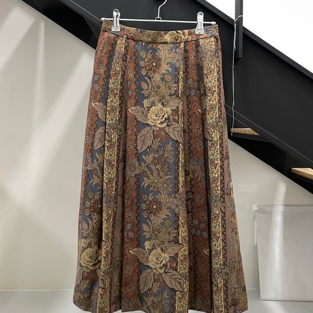 빈티지 버버리 플리츠 스커트