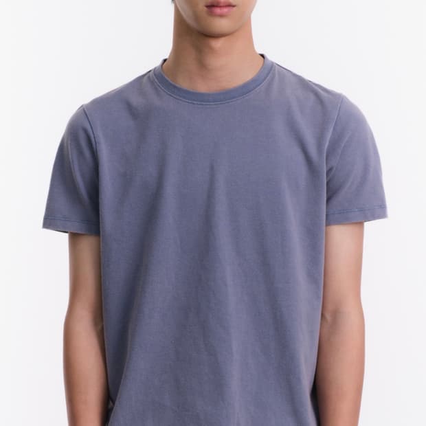 [1] WASHED REGULAR FIT T-SHIRTS (BLUE)