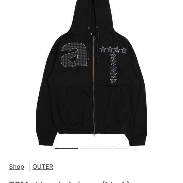 더콜디스트모먼트 TCM at hooded zip-up (black)