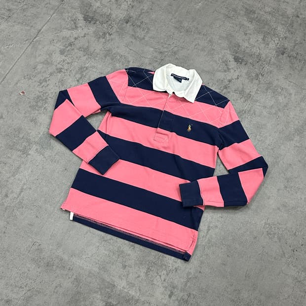 랄프로렌 핑크 럭비 티셔츠