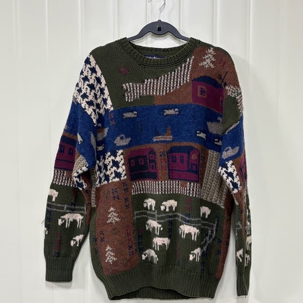 노티카 패턴 빈티지 니트