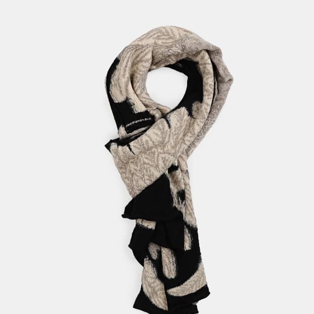 캐피탈 풀링 울 스카프 오와시 블랙 머플러