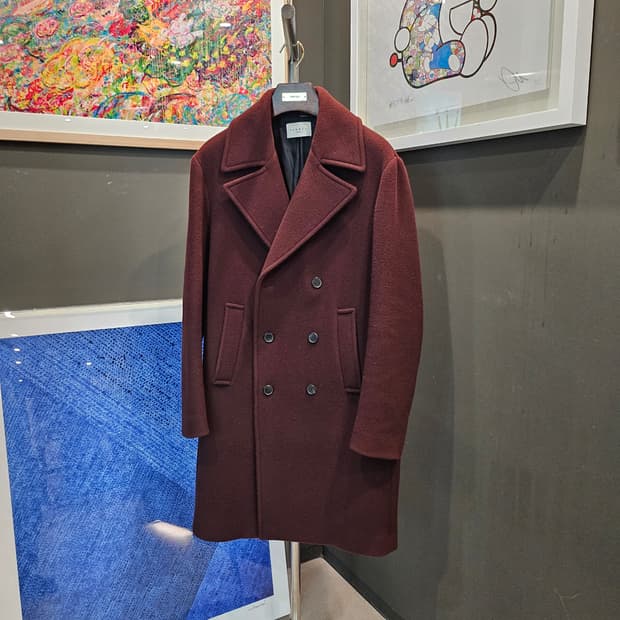 산드로 더블 브레스티드 더블 코트