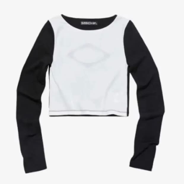 미스치프 롱슬리브 탑 나그랑 화이트