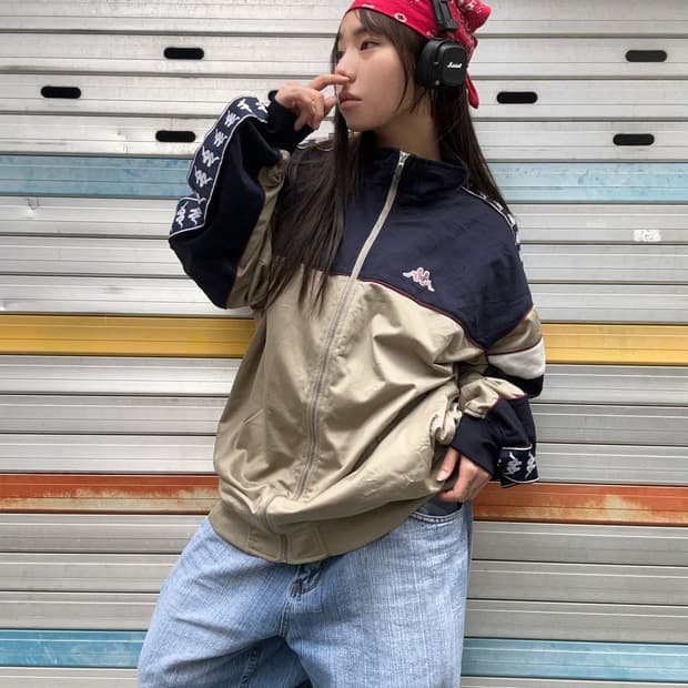 90s KAPPA 올드스쿨 져지 사이드라인 트랙탑