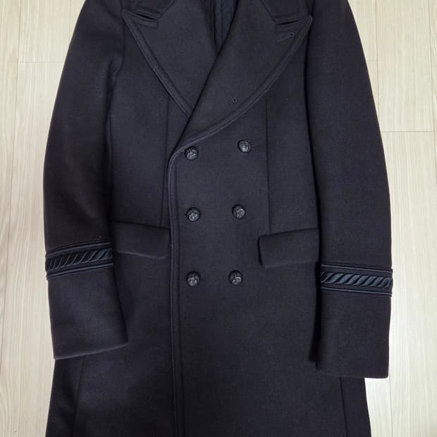시스템옴므 울 케시미어 더블 브레스트 코트 