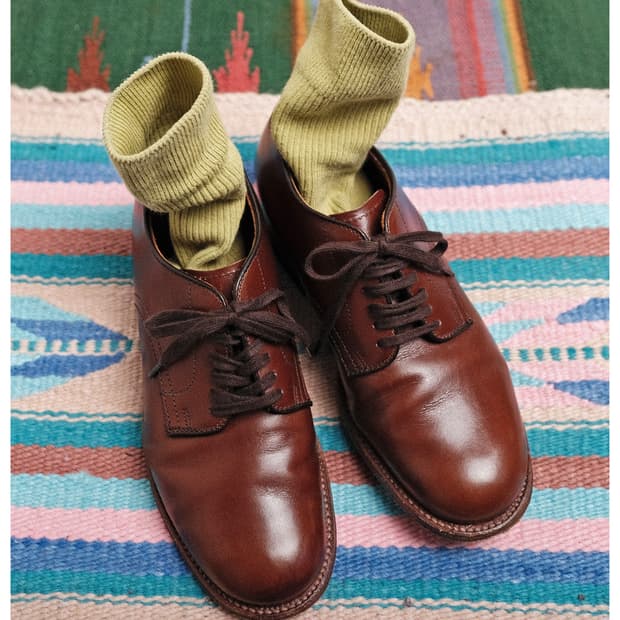 알든 빔즈 별주 카프 브라운 플레인 토 더비 6.5D/모디파이드 라스트