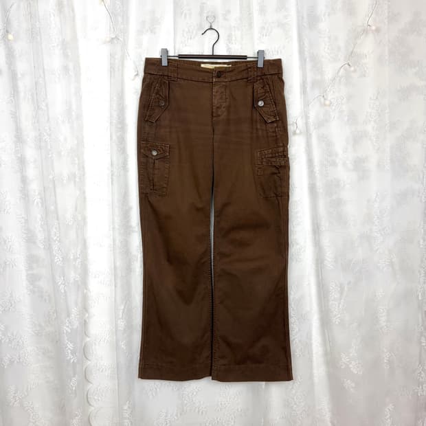J.CREW brown cotton cargo pants