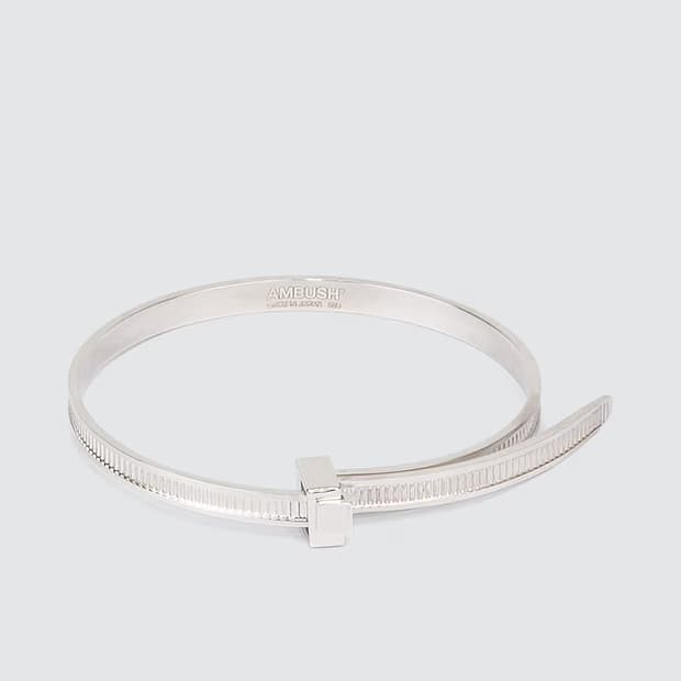 케이블 타이 실버 팔찌 