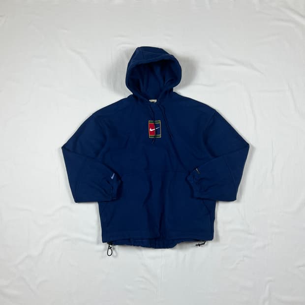 90’s 나이키 nike 테니스코트 로고 플리스 후드티