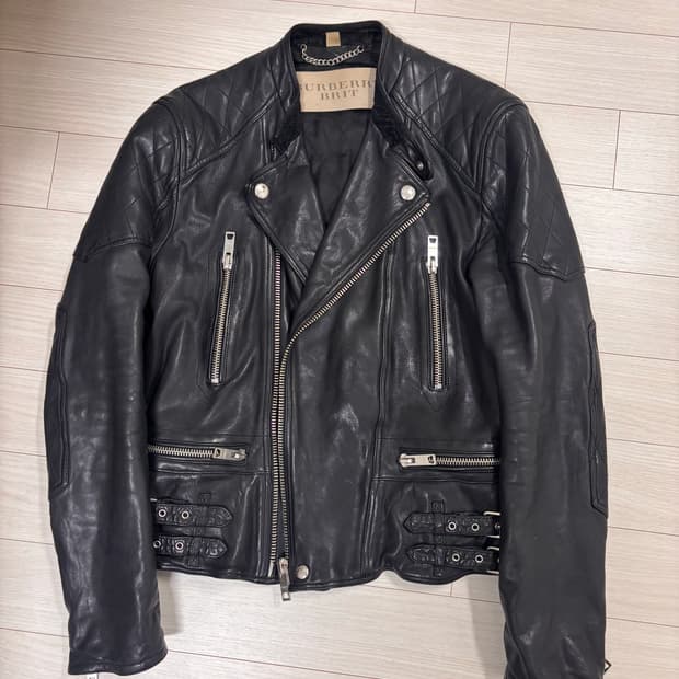 (Msize) 버버리 바이커 가죽자켓