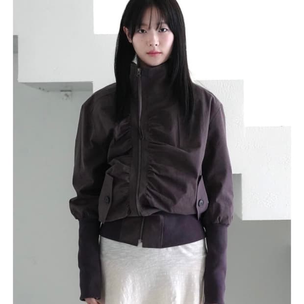 인앤양인하모니 셔링 자켓 빈티지퍼플