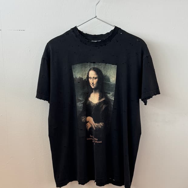 90s italian mona lisa art t shirt