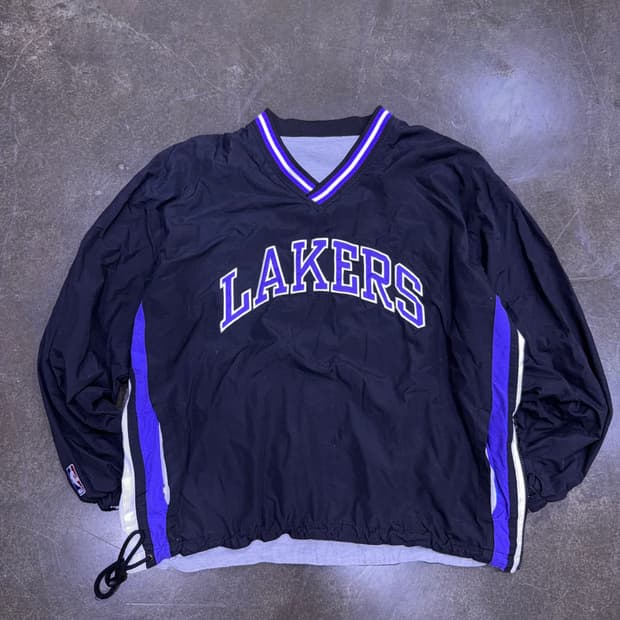 스타터 NBA LA 레이커스 V넥 웜업 우븐 바람막이 L