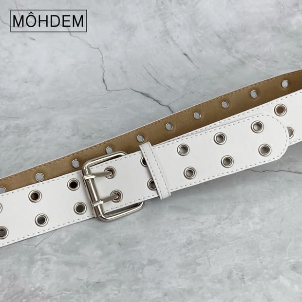 [Unisex] 더블 아일렛 가죽 벨트