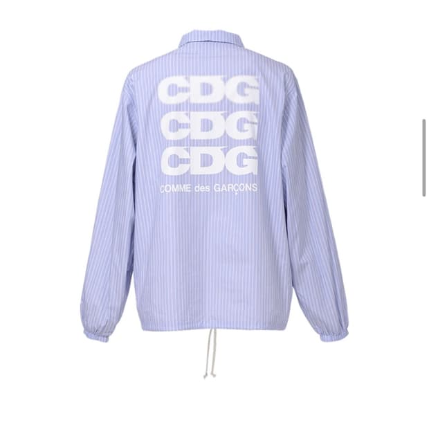 CDG 코치 자켓 코튼 스트라이프
