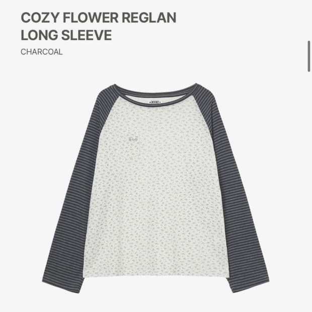 aeae COZY FLOWER RAGLAN 롱슬리브티