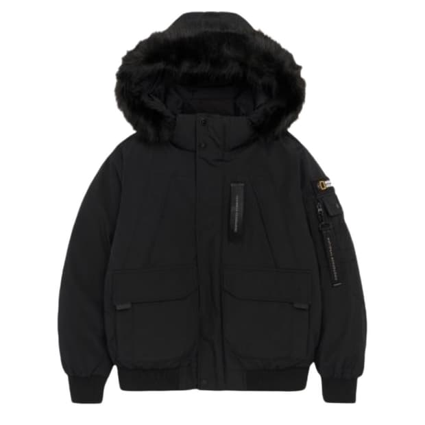 내셔널지오그래픽 블랙 패딩 S사이즈