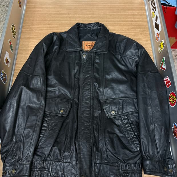 소가죽 래더 봄버 오버 자켓