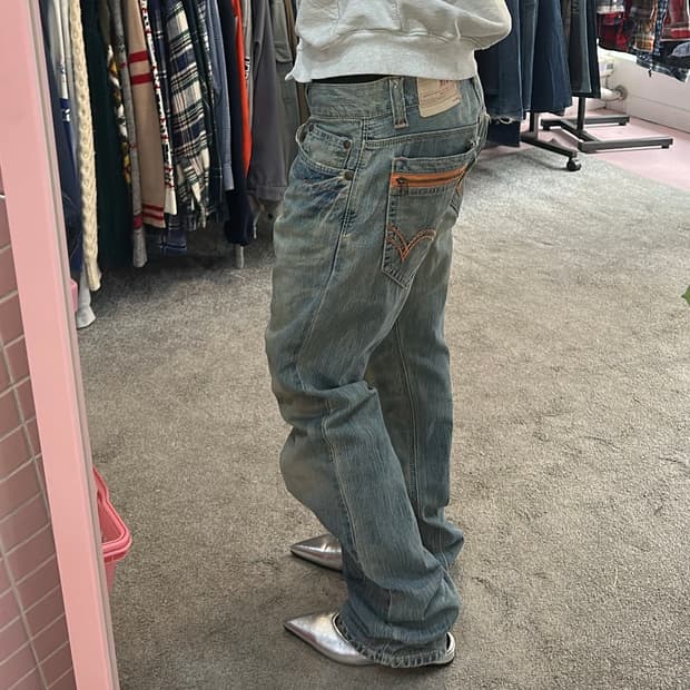 에드윈 XVS403 라이트블루 빈티지 데님 팬츠(32)