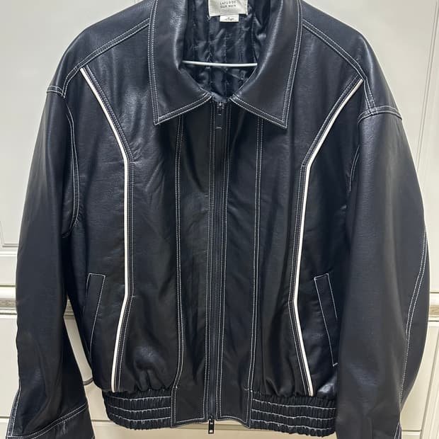 라퍼지스토어 파이핑 레더자켓 가죽점퍼