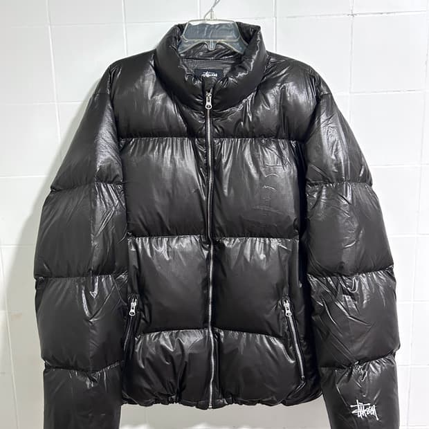 스투시 다운 퍼퍼 파라슈트 립스탑 패딩