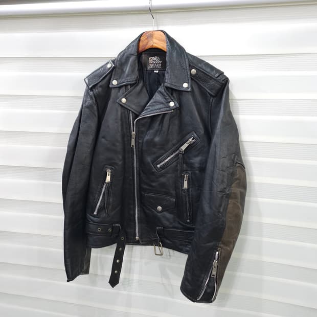 미국빈티지 PRIME PARTS 가죽 라이더자켓- 38