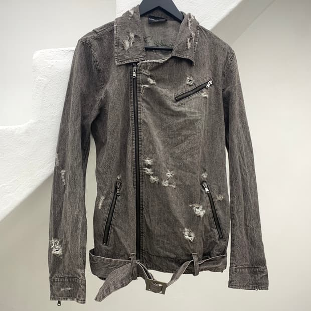 Distressed grunge mood rider jacket 
