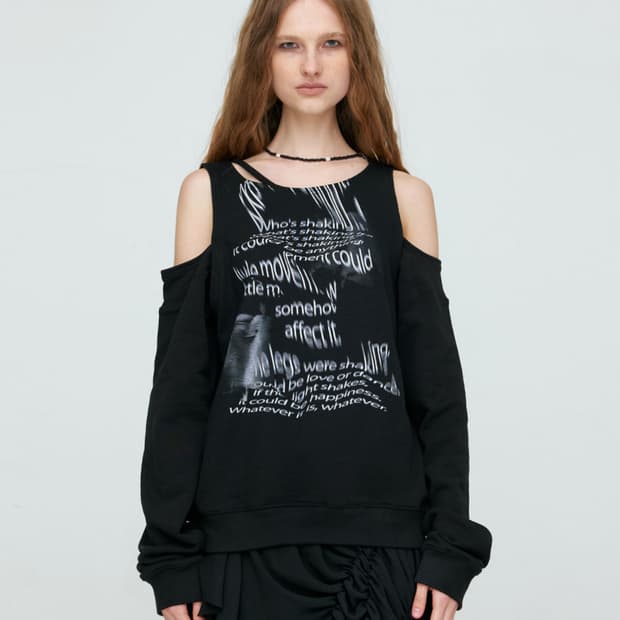 나체 맨투맨 BARE SWEAT SHIRT BLACK