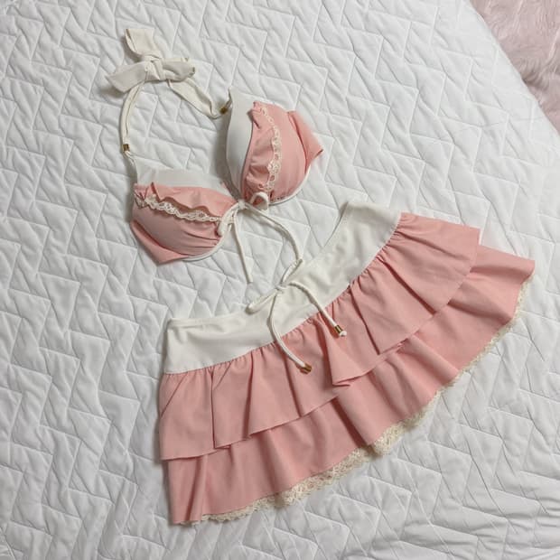 딸기우유 리즈리사 비키니 빈티지 수영복 라떼갸루 히메오네 양산형지뢰계