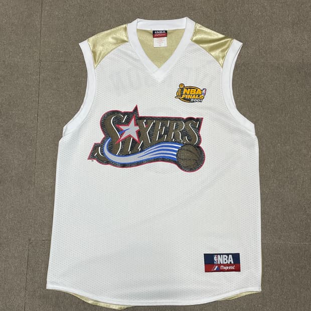 마제스틱 x NBA usa 아이버슨 파이널 골드 에디션 저지