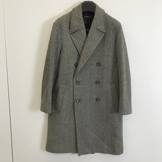 앤더슨벨 캐시미어 블렌디드 해링본 더블코트 [S]