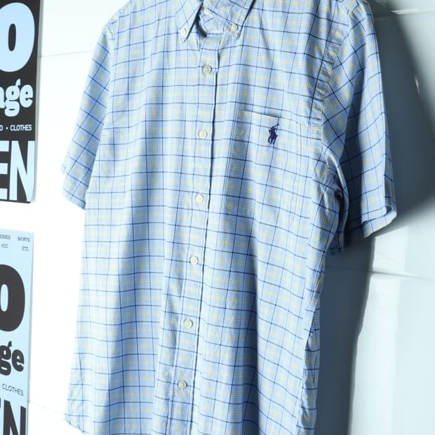 (L-XL) 폴로 랄프로렌 반팔셔츠 남방 USA 잔체크-H34043