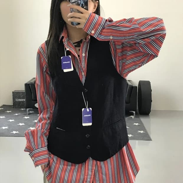 피에르가르뎅 네이비 조끼