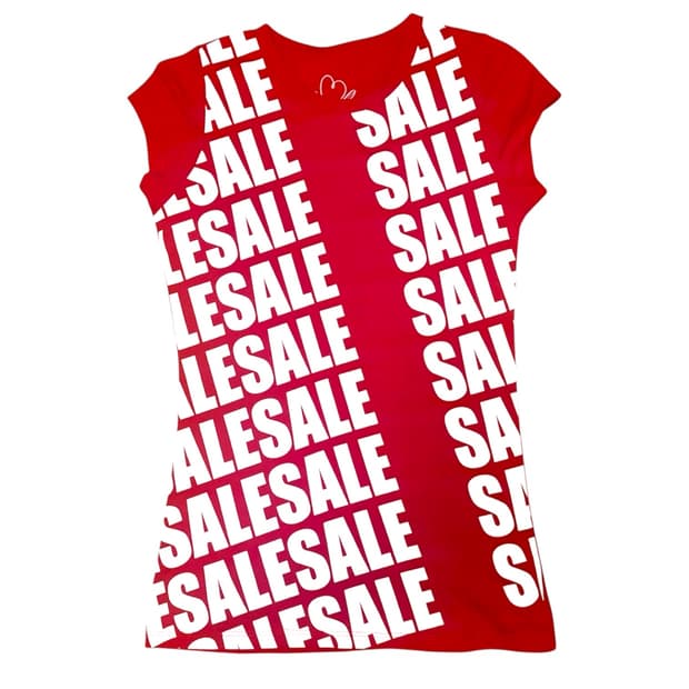 Y2K Red SALE All-Over Print Baby Tee
