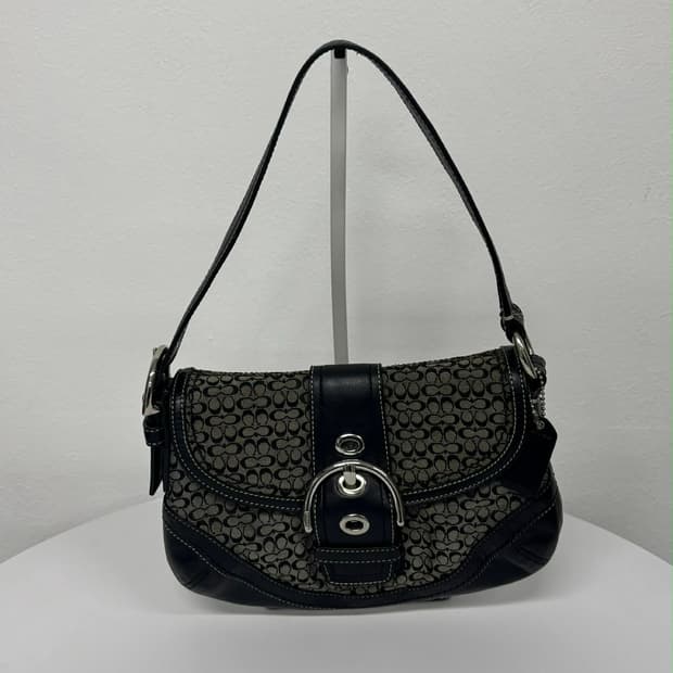 코치 시그니처 빅버클 호보백 숄더 토트백