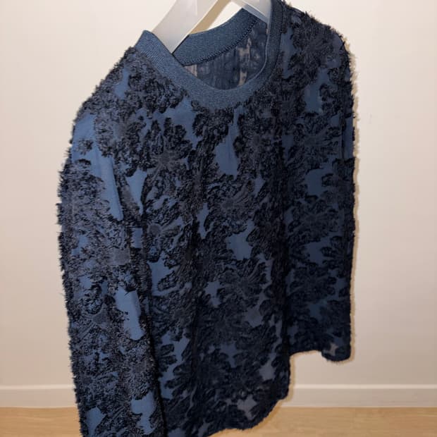 네이비 플라워 슬리브리스  (teak,cos,arket)