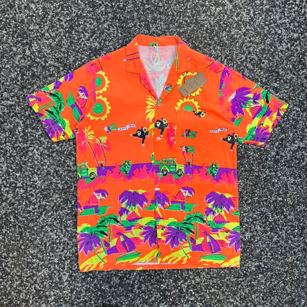 빈티지 하와이안 셔츠 made in Thailand (S) 