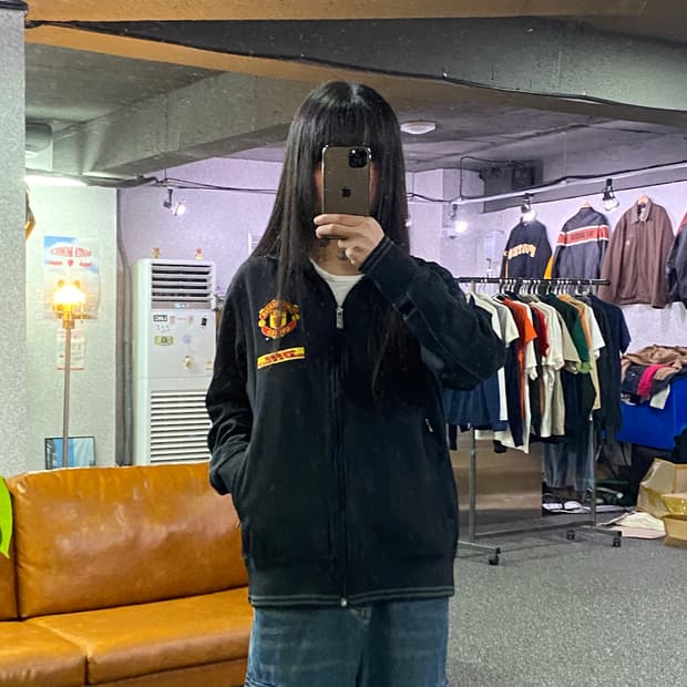 나이키 맨체스터 유나이티드 DHL 블랙 트랙탑 져지 B5368