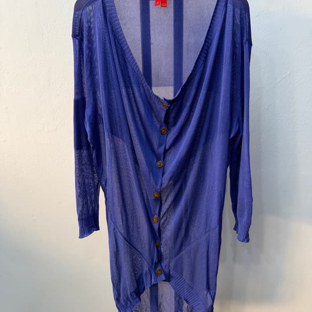 정품) 비비안웨스트우드 루즈핏 시스루 가디건 S