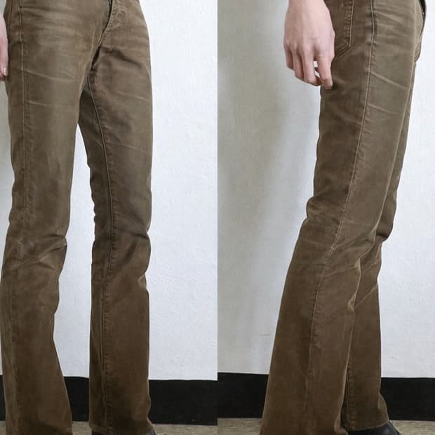 5351 pour les homme 몰스킨 세미플레어 팬츠