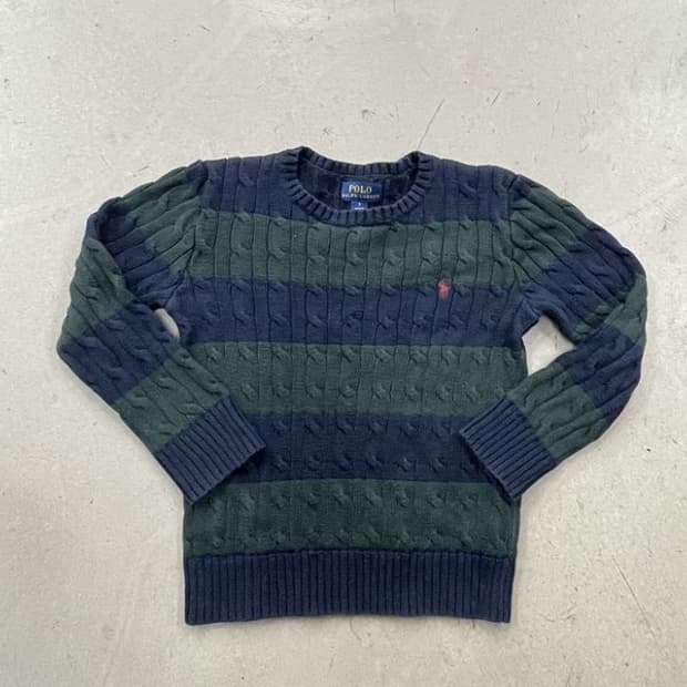 폴로 랄프로렌 스트라이프 케이블 니트 스웨터 7세