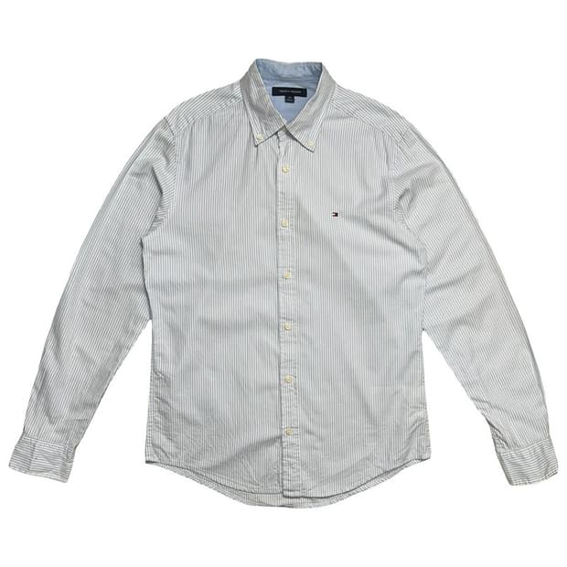 TOMMY HILFIGER 스트라이프 셔츠 스카이블루 S