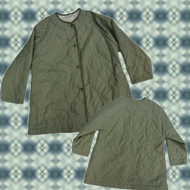 헤븐 퀼팅 아메카지 카키 경량 점퍼 야상 캠핑 캠퍼 루즈 사파리 아우터