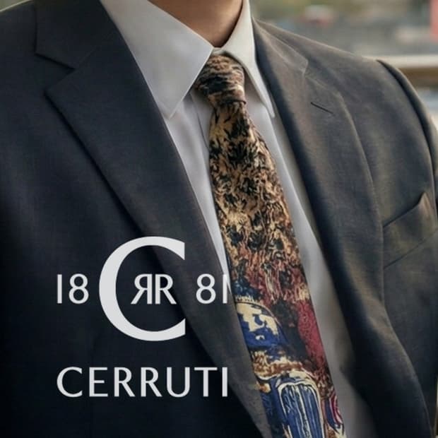 니노 세루티 실크 아트 패턴 넥타이 9.2cm A+등급 A19758