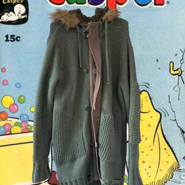 Diesel wool knit hoody zipup