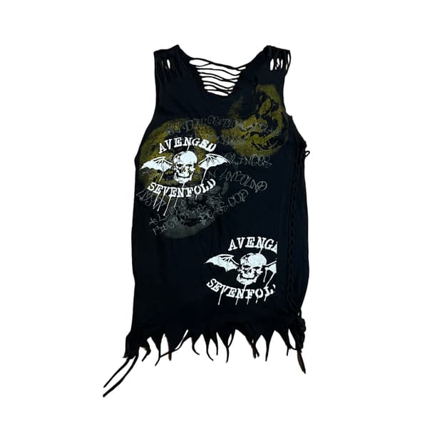 Avenged Sevenfold 빈티지 락 슬리브리스 탑