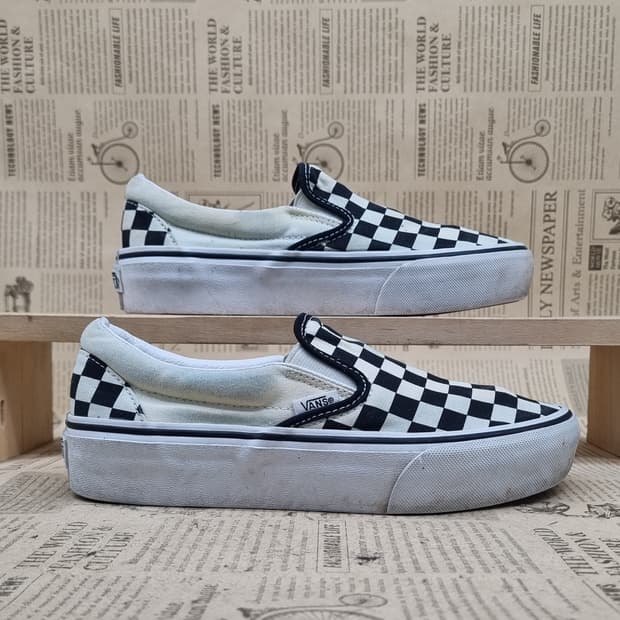 반스 체커보드 리프트 여성슬립온 230