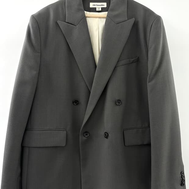 ZARA X Nanushka 더블 버튼 자켓 (그레이 48, 새상품)