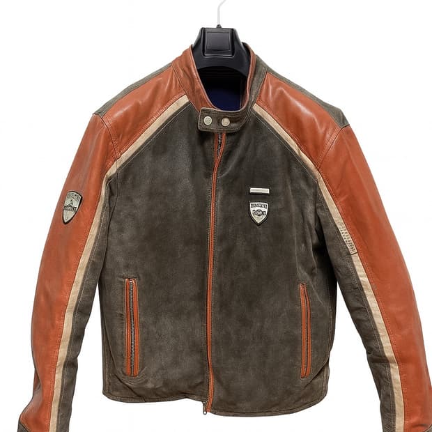 빈티지 레더 레이싱 자켓